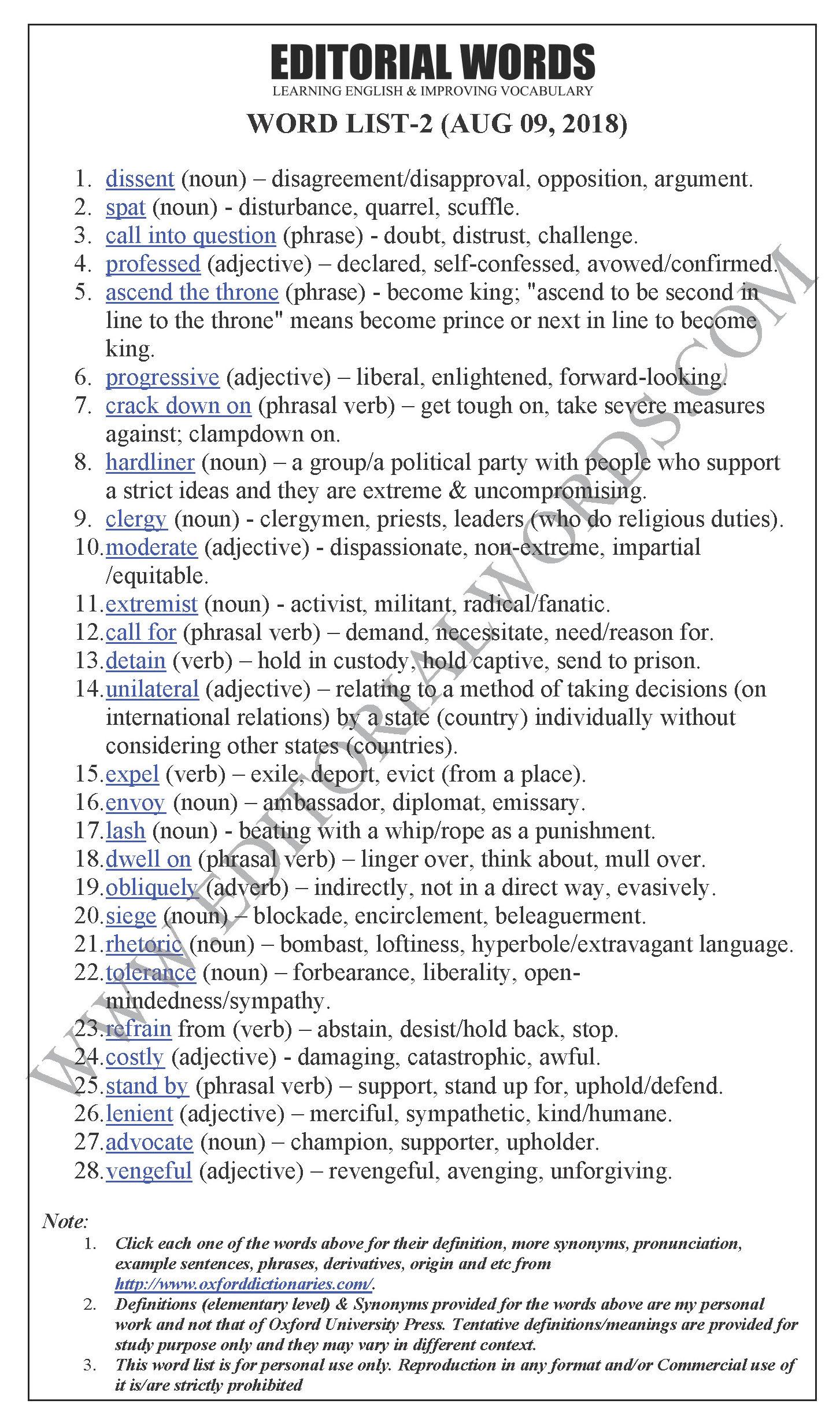 The Hindu Editorial (Dissent & diplomacy) - Aug 09, 2018