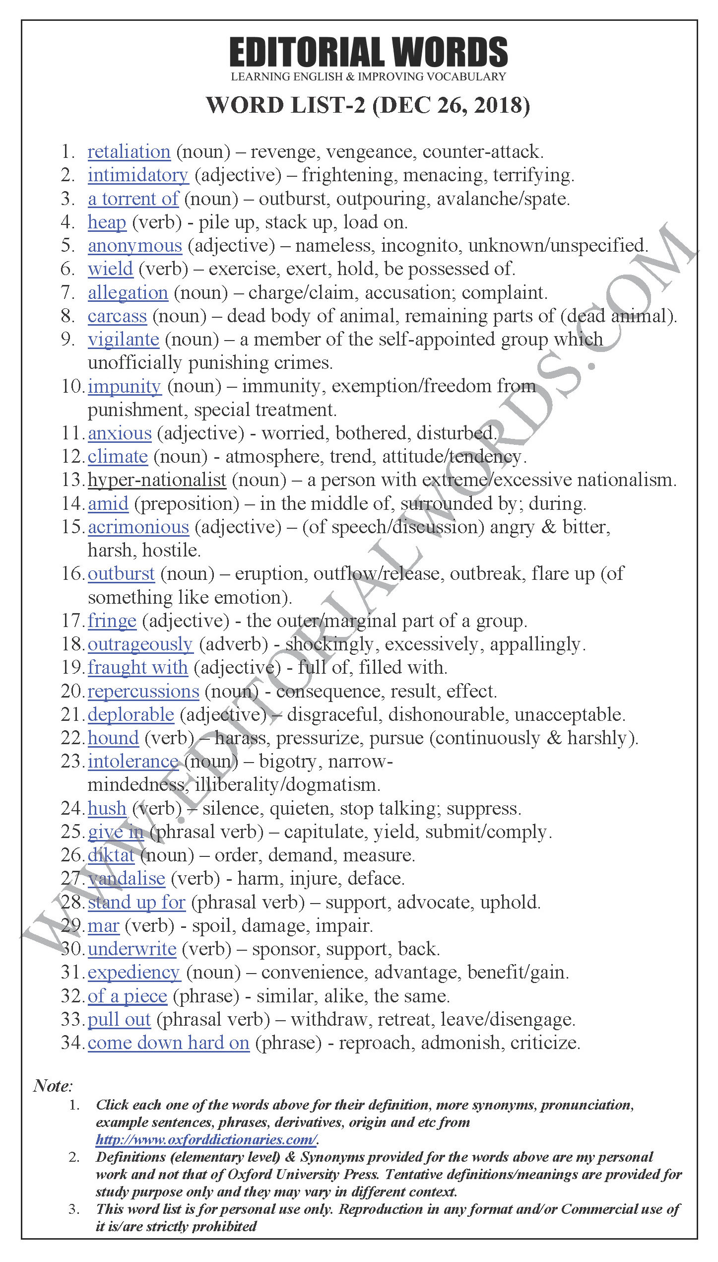 Vengeance pronunciation and definition 