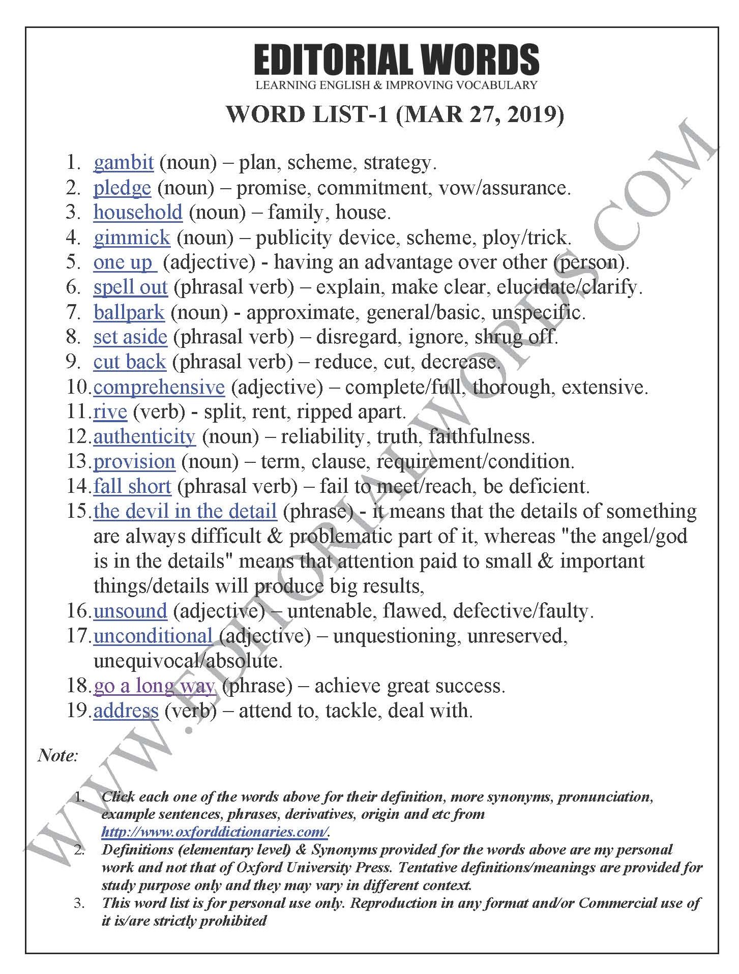 The Hindu Editorial (Maximum gambit) - Mar 27, 2019