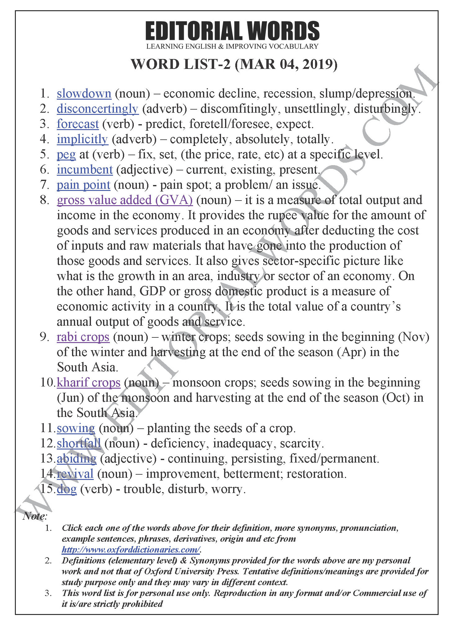 The Hindu Editorial (Deepening slowdown) - Mar 04, 2019