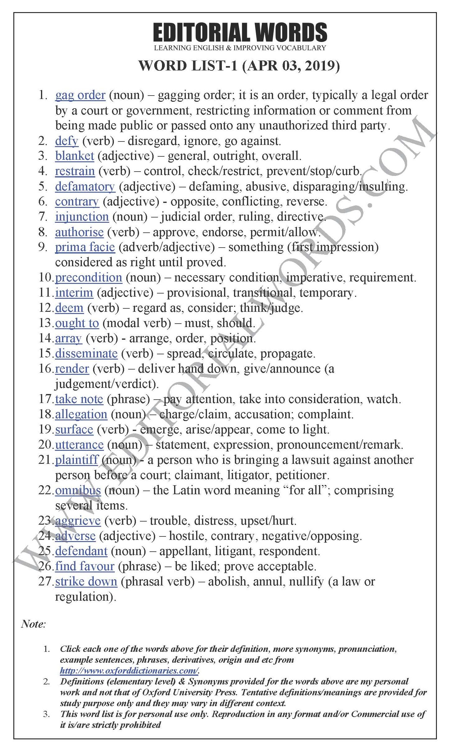 The Hindu Editorial (Poll-time censorship) - Apr 03, 2019