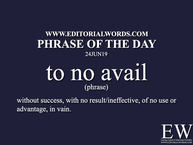 Phrase of the Day-24JUN19-Editorial Words