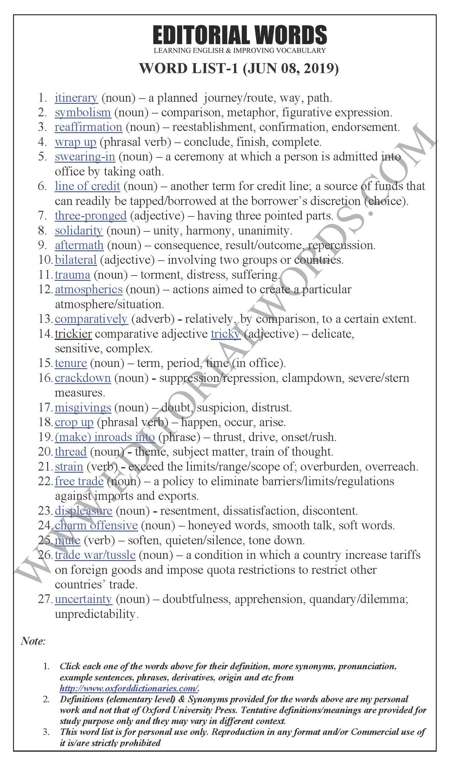 The Hindu Editorial (Itinerary symbolism) - Jun 08, 2019