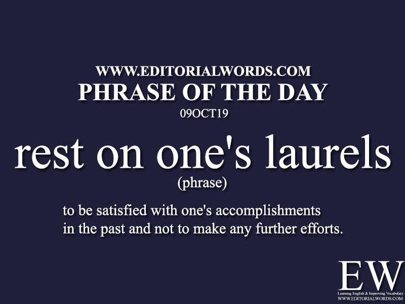 Phrase of the Day-09OCT19-Editorial Words