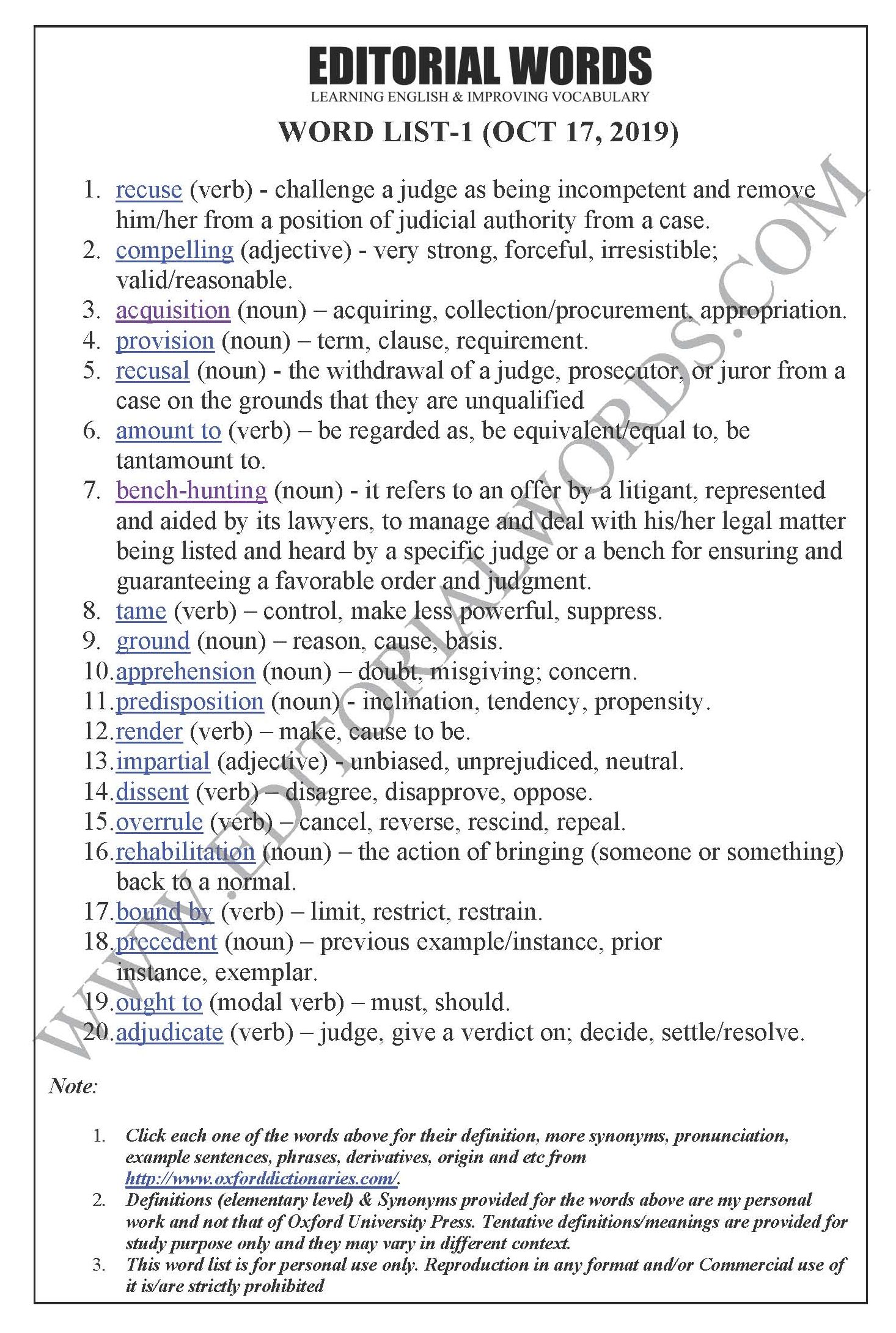 The Hindu Editorial (Refusing to recuse) - Oct 17, 2019