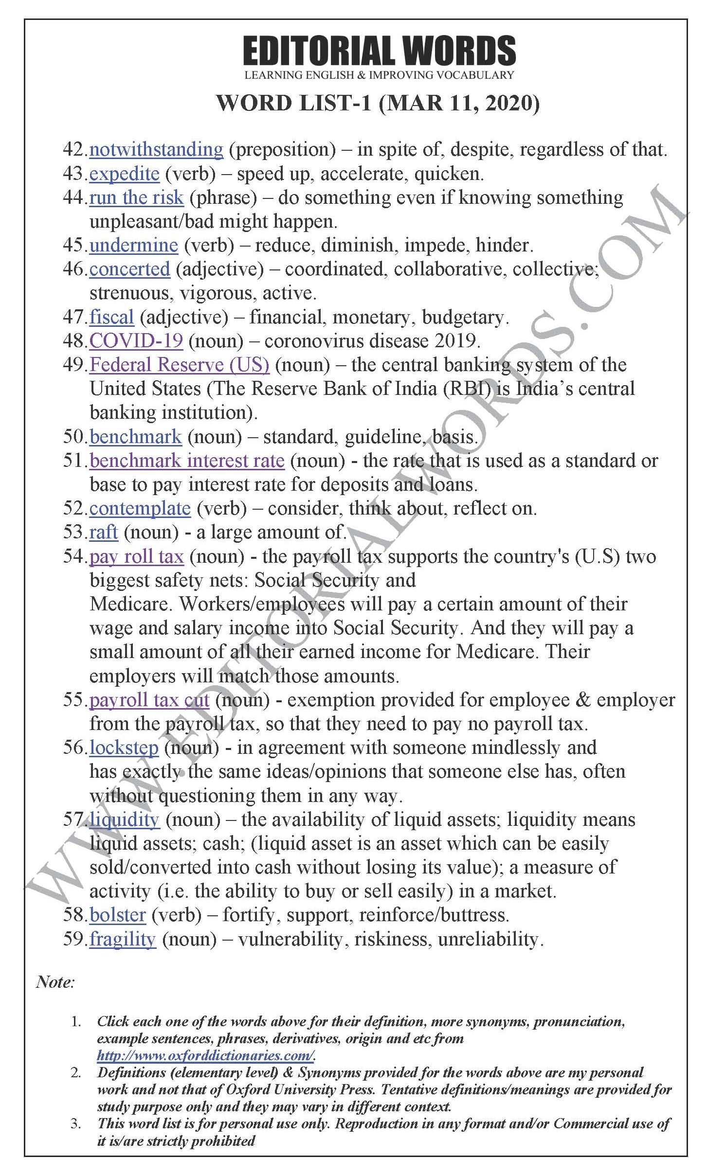 The Hindu Editorial (Market mayhem) - Mar 11, 2020