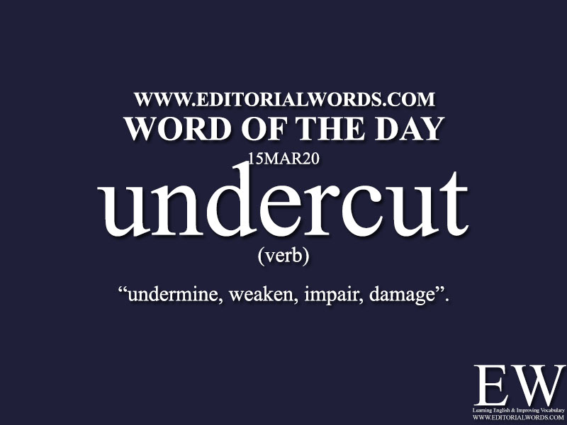 Word of the Day (undercut)-15MAR20