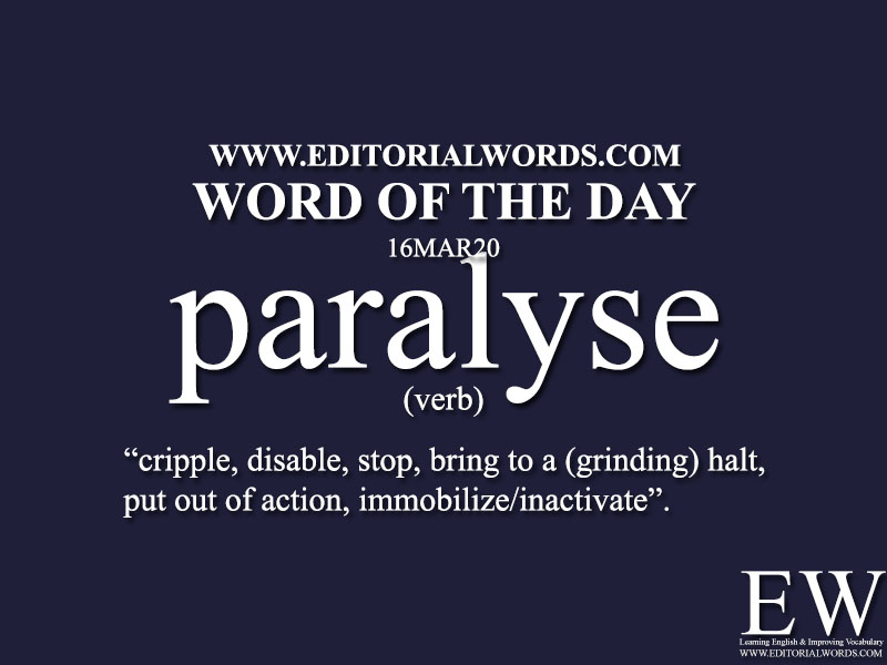 Word of the Day (paralyse)-16MAR20