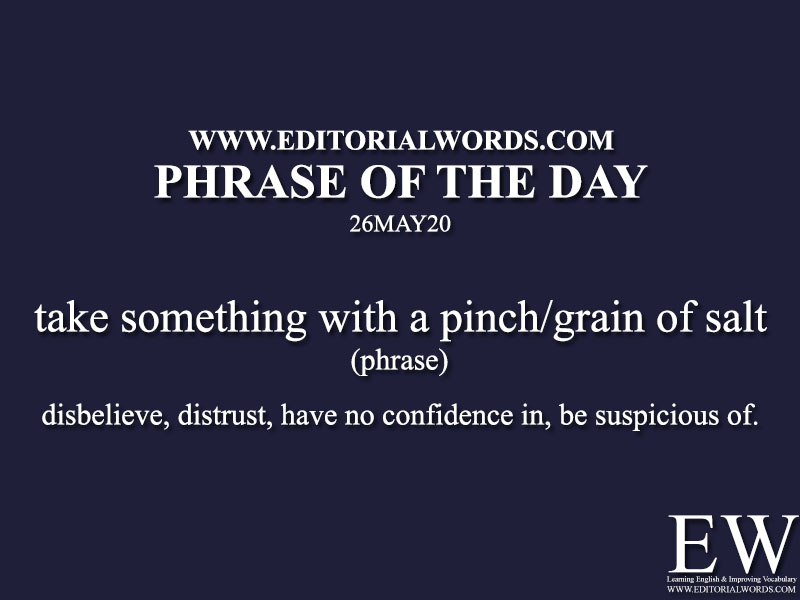 To Take Something With a Pinch/Grain Of Salt (used as a verb) - Language  Systems International