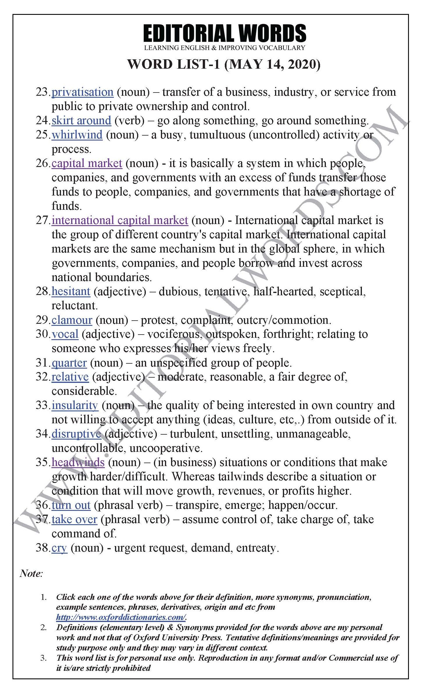 The Hindu Editorial (Local motif) - May 14, 2020