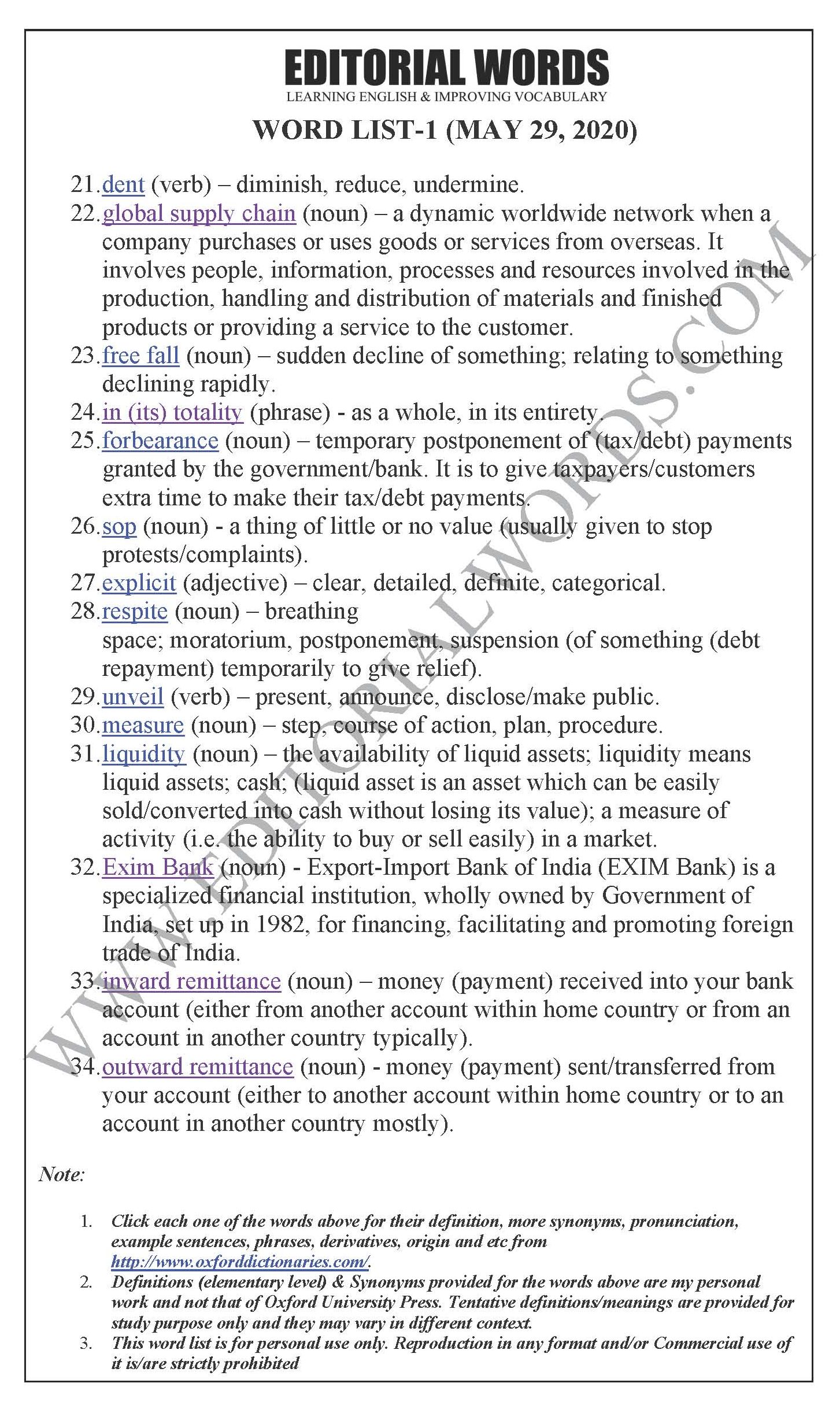 The Hindu Editorial (Export blocks) - May 29, 2020