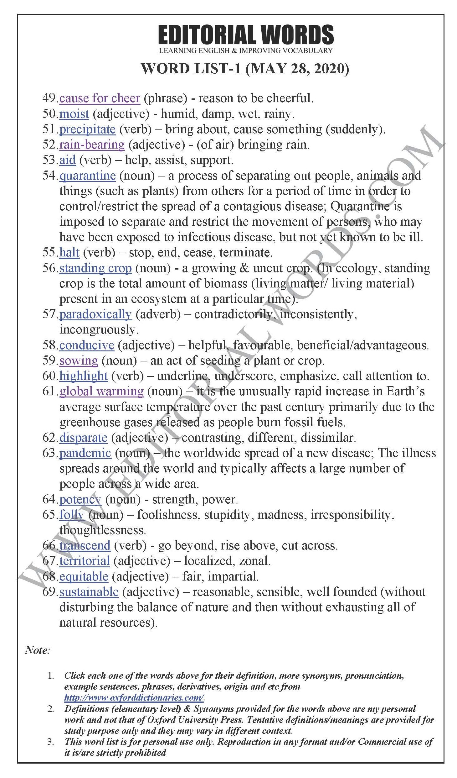 The Hindu Editorial (The swarm) - May 28, 2020