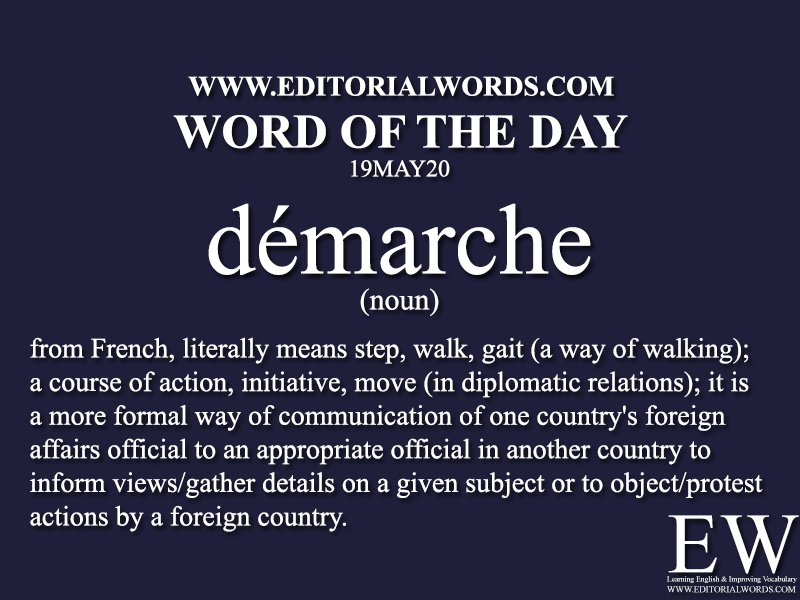 Word of the Day (démarche)-19MAY20