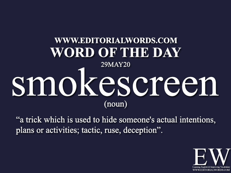 Word of the Day (smokescreen)-29MAY20