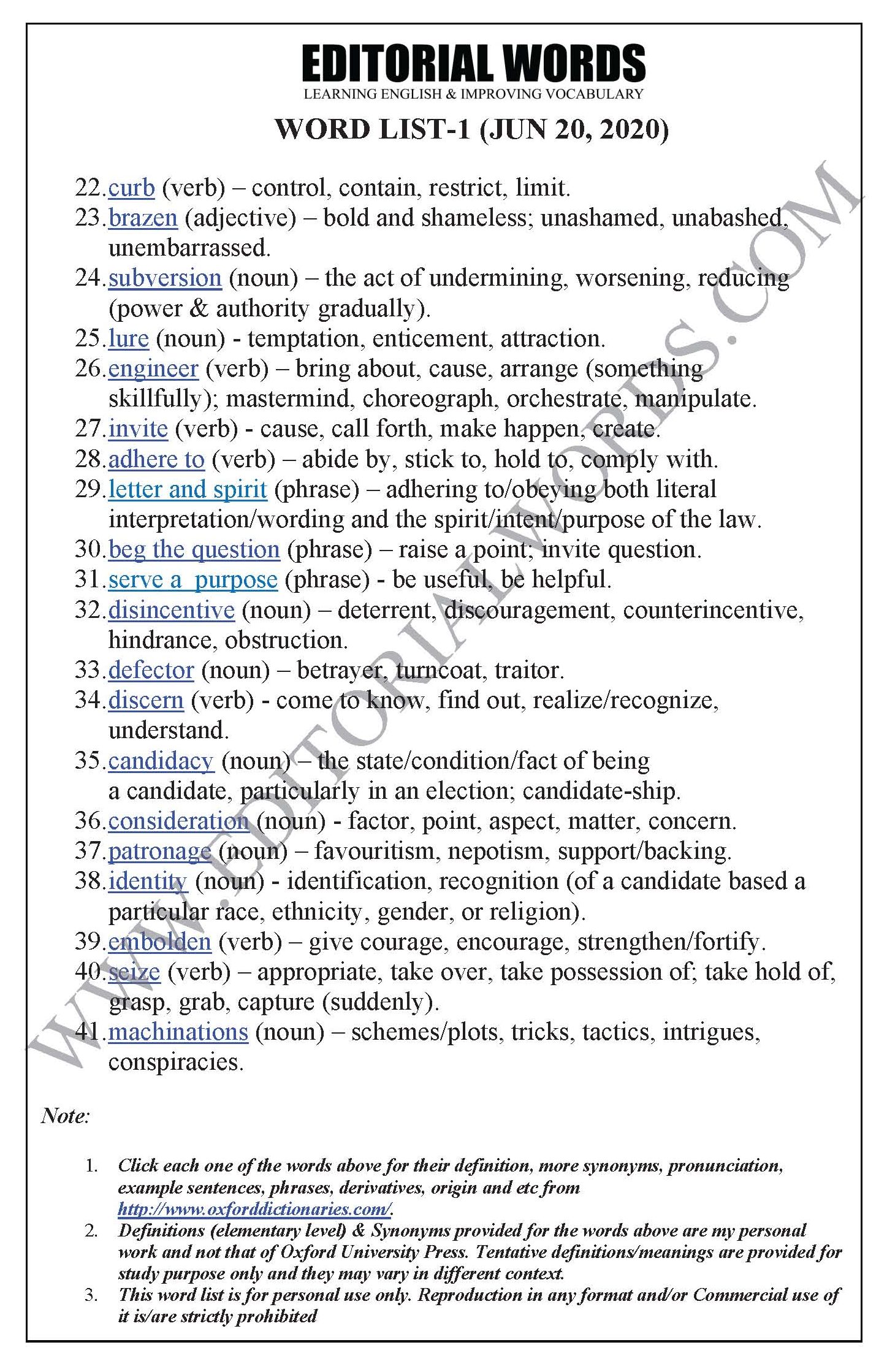 The Hindu Editorial (Revolving door) - Jun 20, 2020