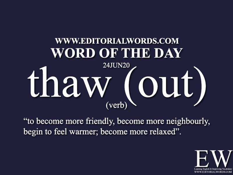 Meaning Of Thaw Out