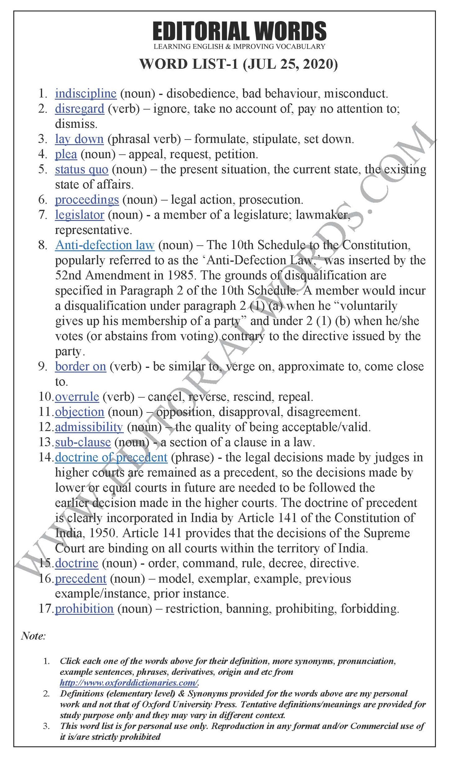 The Hindu Editorial (Judicial indiscipline) - Jul 25, 2020