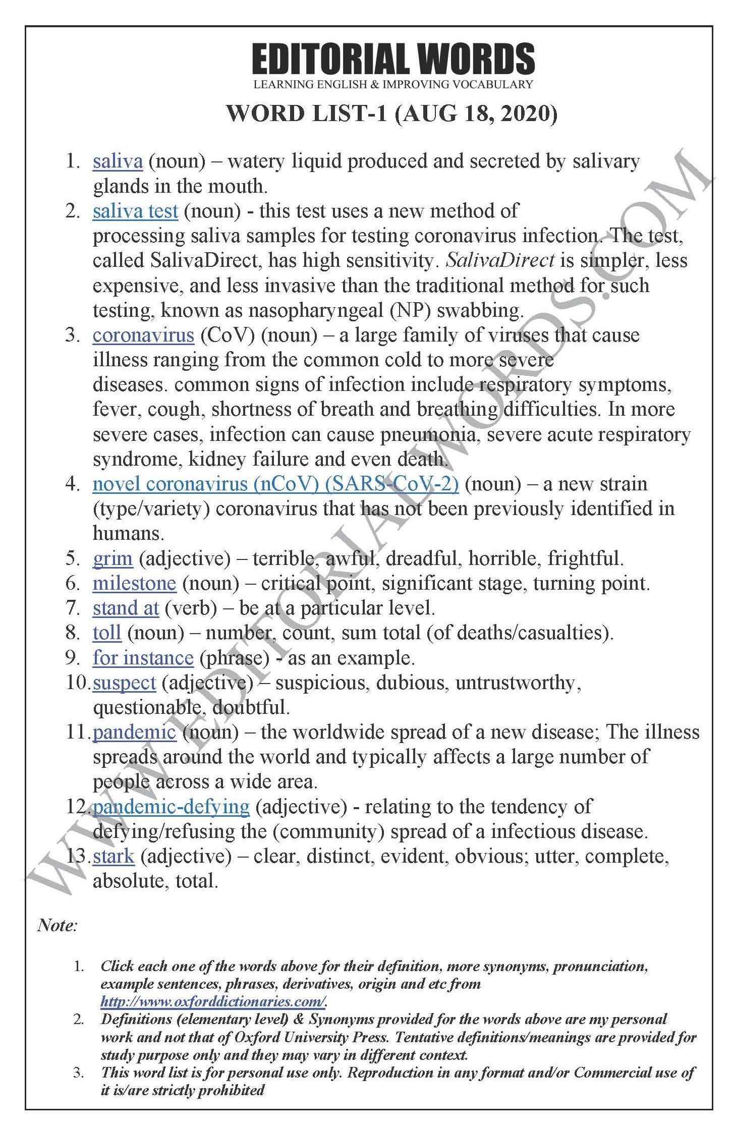 The Hindu Editorial (A better test) - Aug 18, 2020