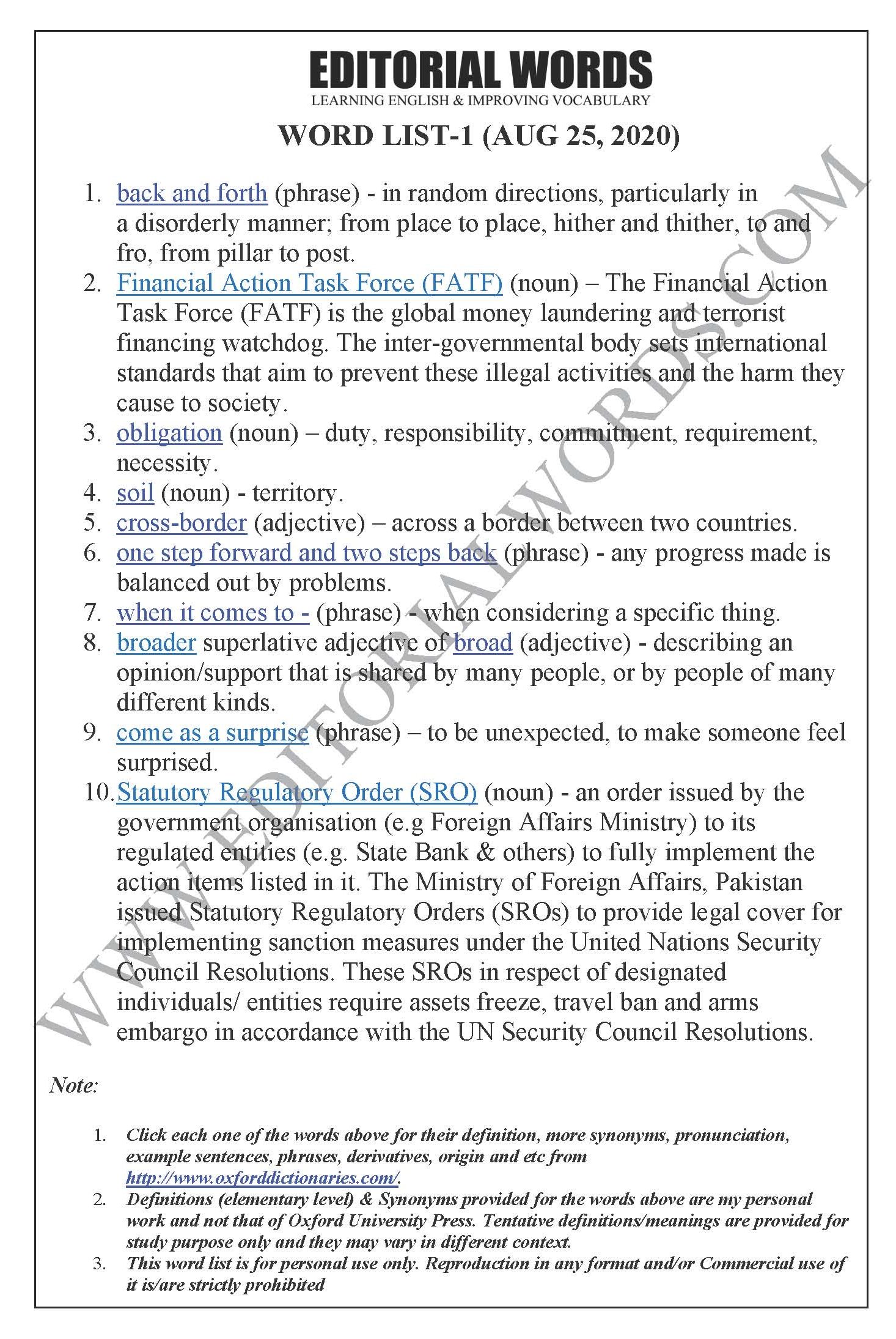 The Hindu Editorial (Back and forth) - Aug 25, 2020