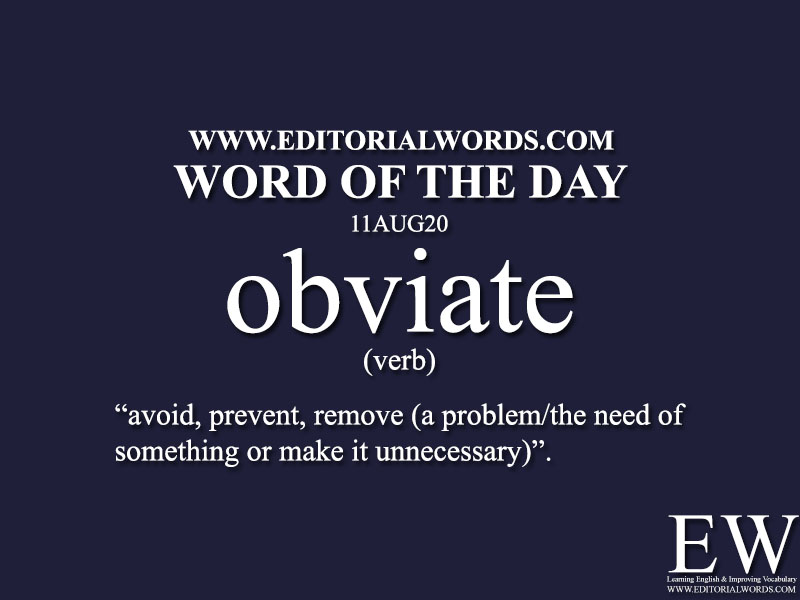 Word of the Day (obviate)-11AUG20