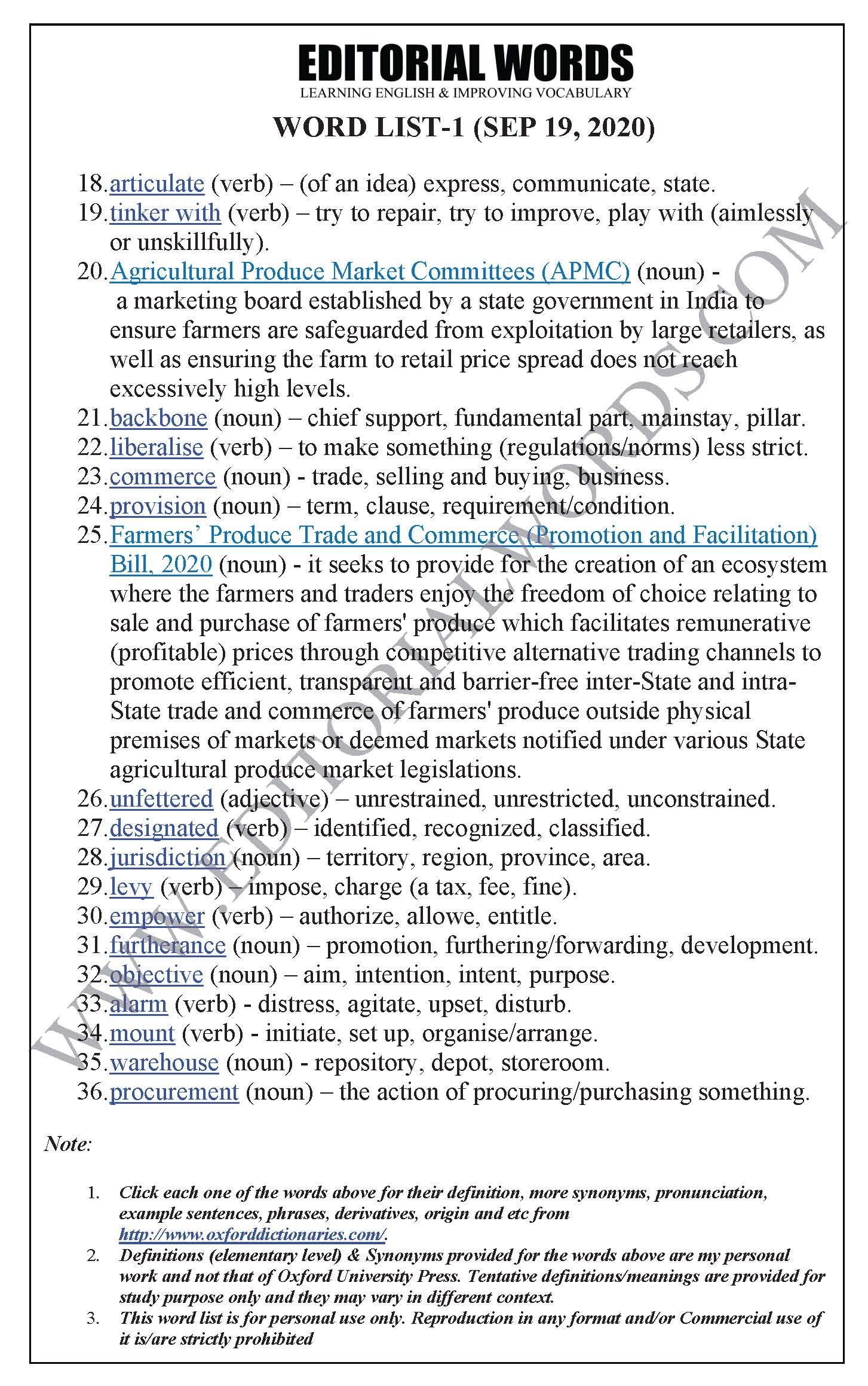 The Hindu Editorial (Market failure) - Sep 19, 2020