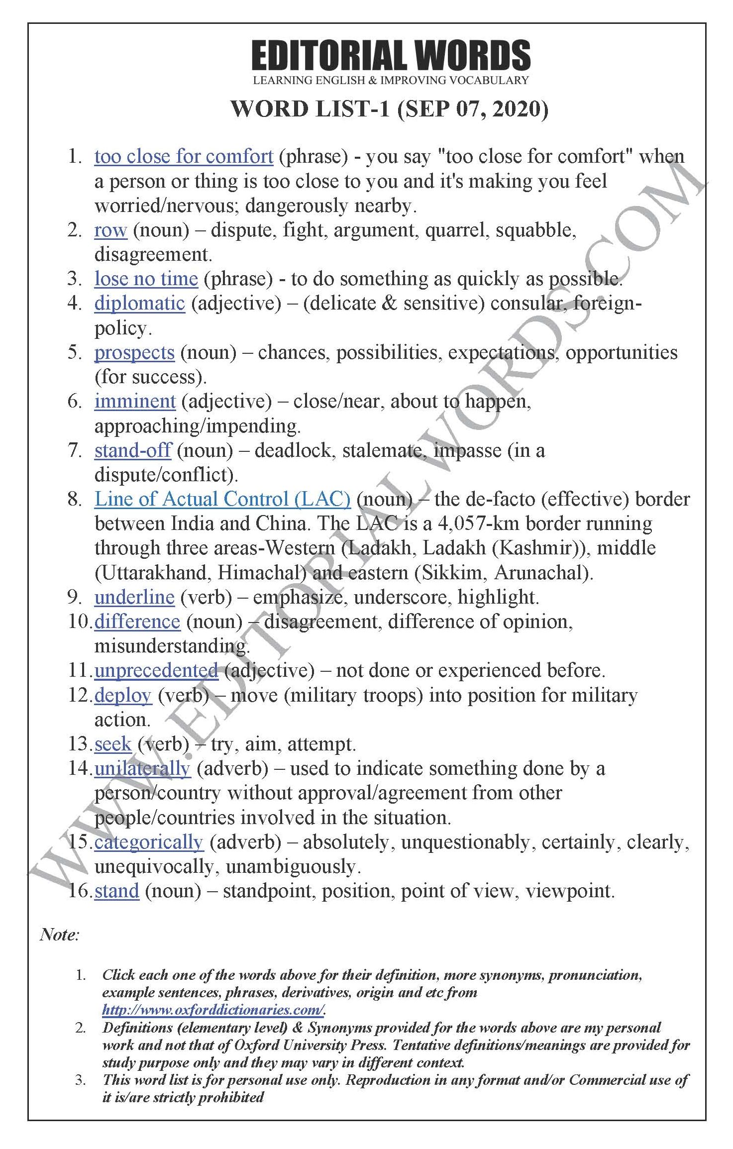 The Hindu Editorial (Too close for comfort) - Sep 07, 2020