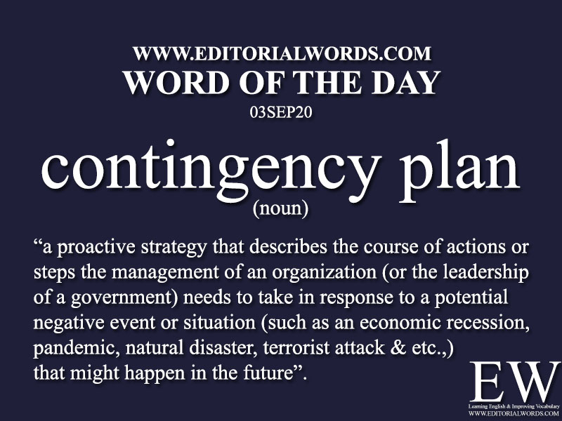 Word of the Day (contingency plan)-03SEP20