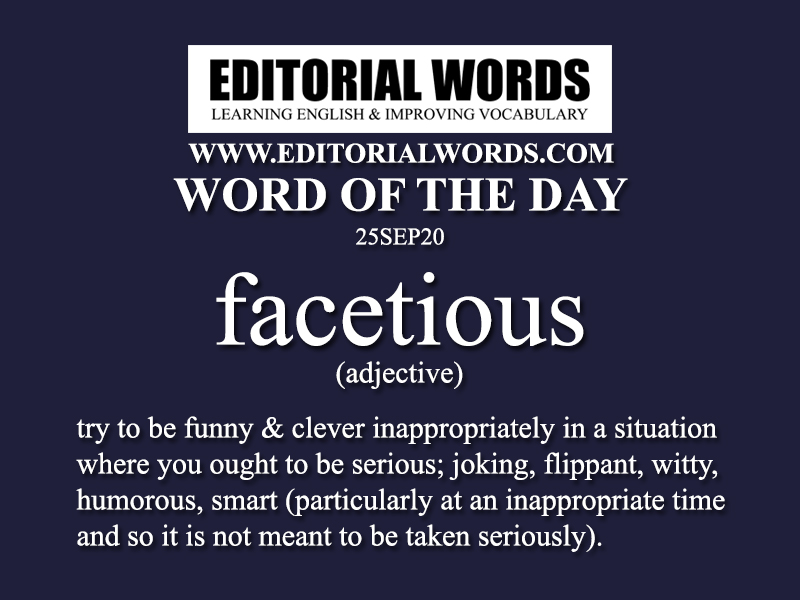 Word of the Day (facetious)-25SEP20