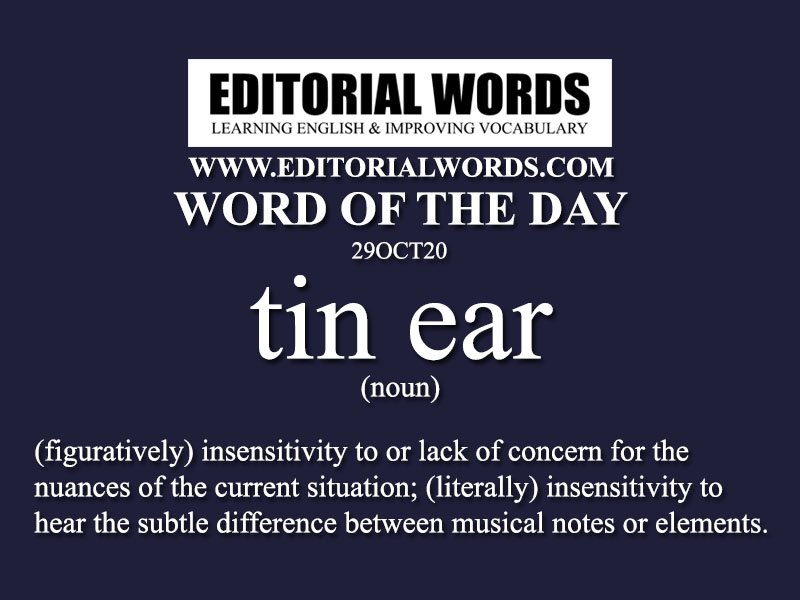 Word of the Day (tin ear)-29OCT20