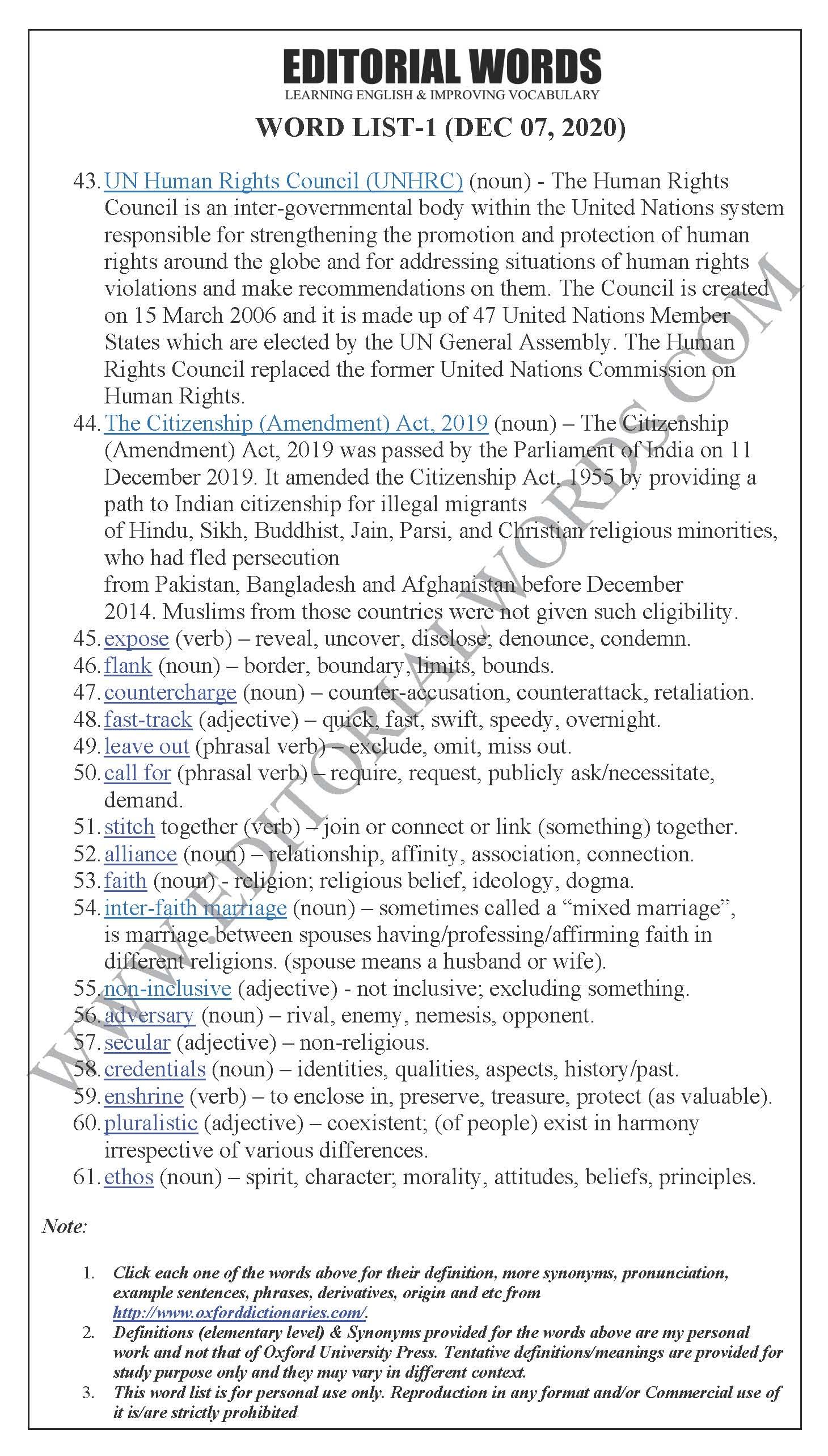 The Hindu Editorial (Culture and peace) – Dec 07, 2020