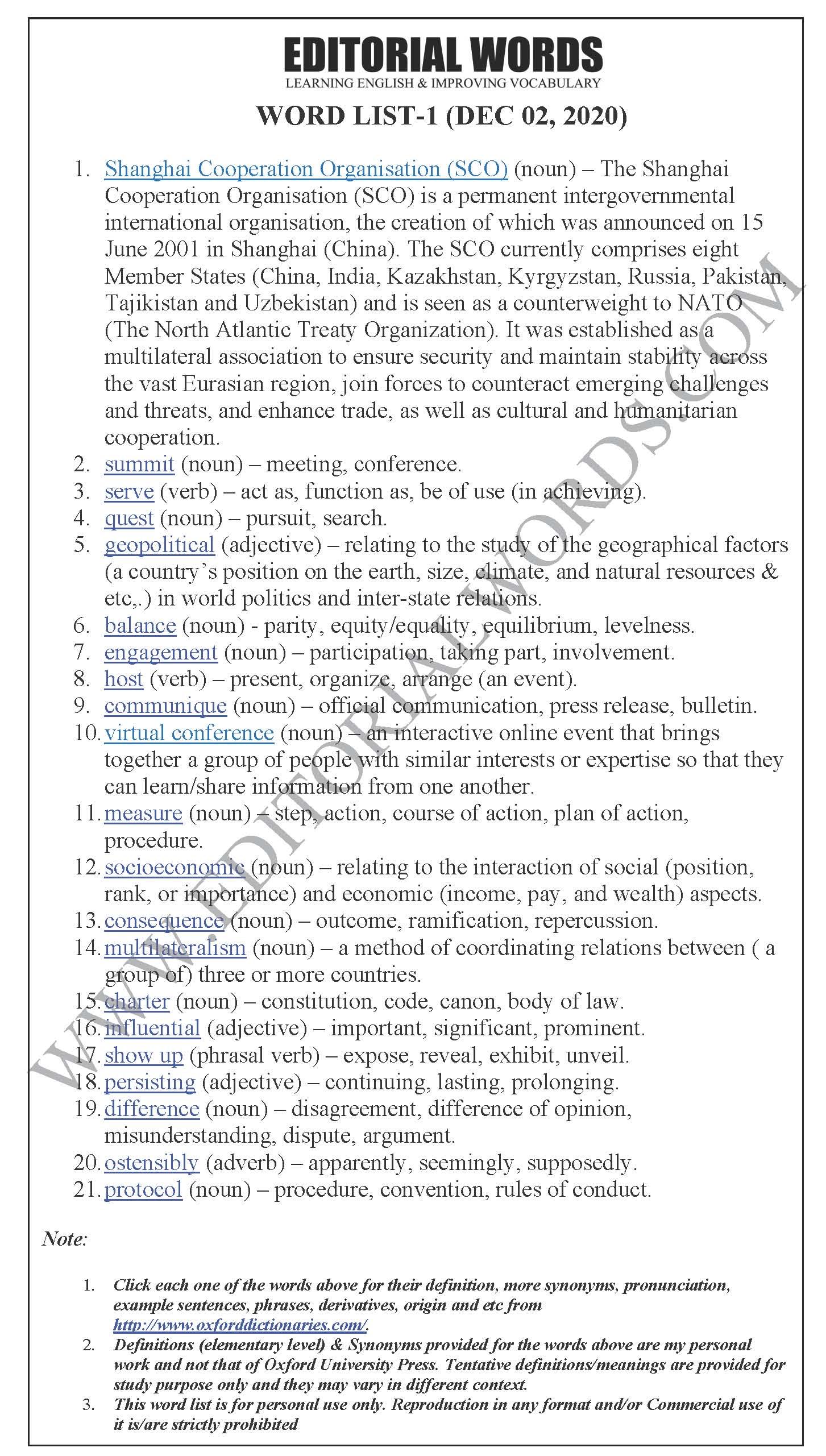 The Hindu Editorial (Regional priorities) – Dec 02, 2020