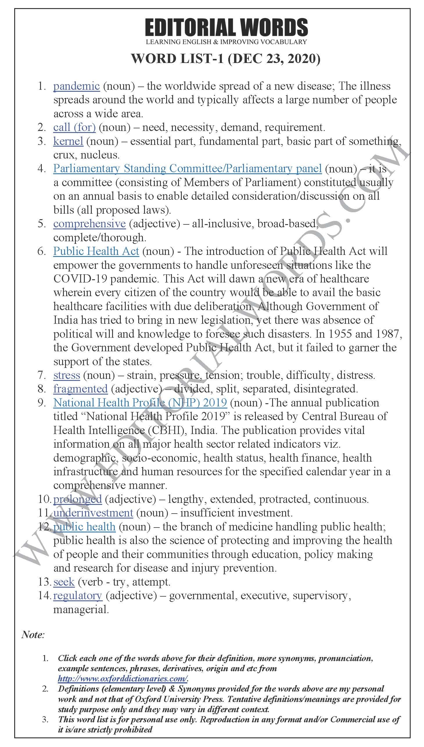 The Hindu Editorial (Pandemic resilience) – Dec 23, 2020