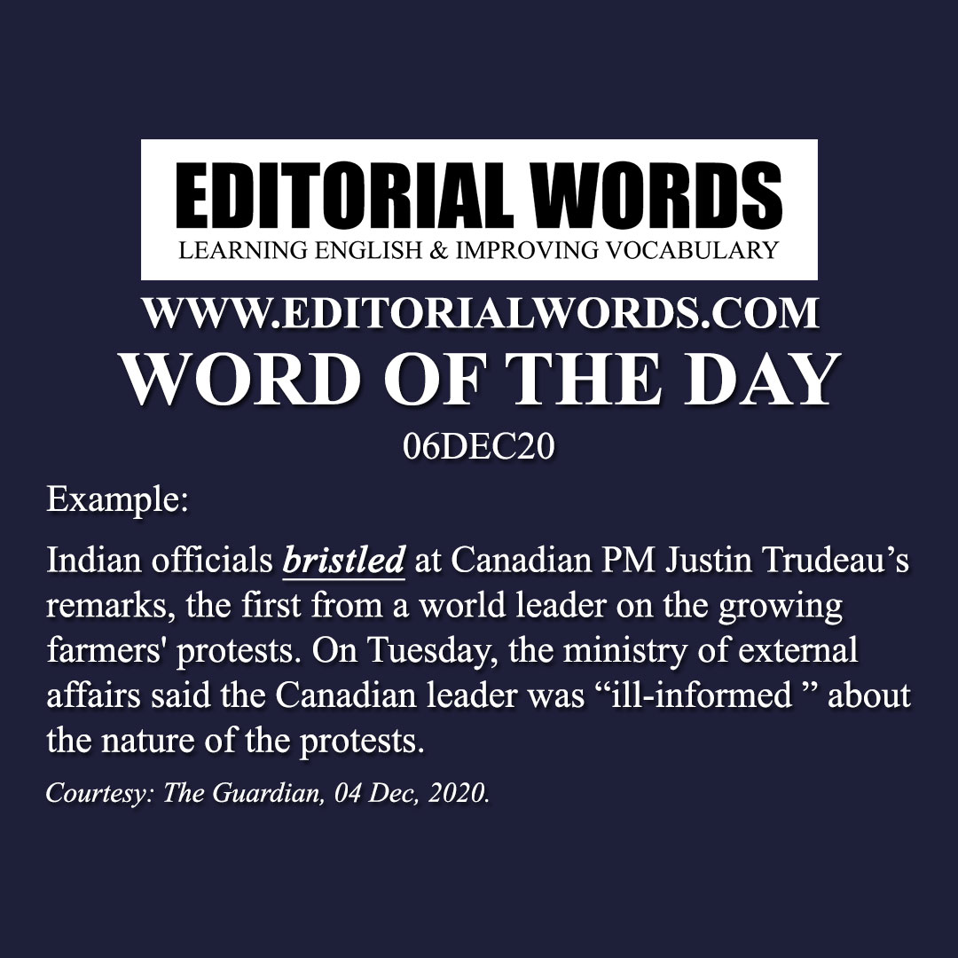 Word of the Day (bristle)-06DEC20