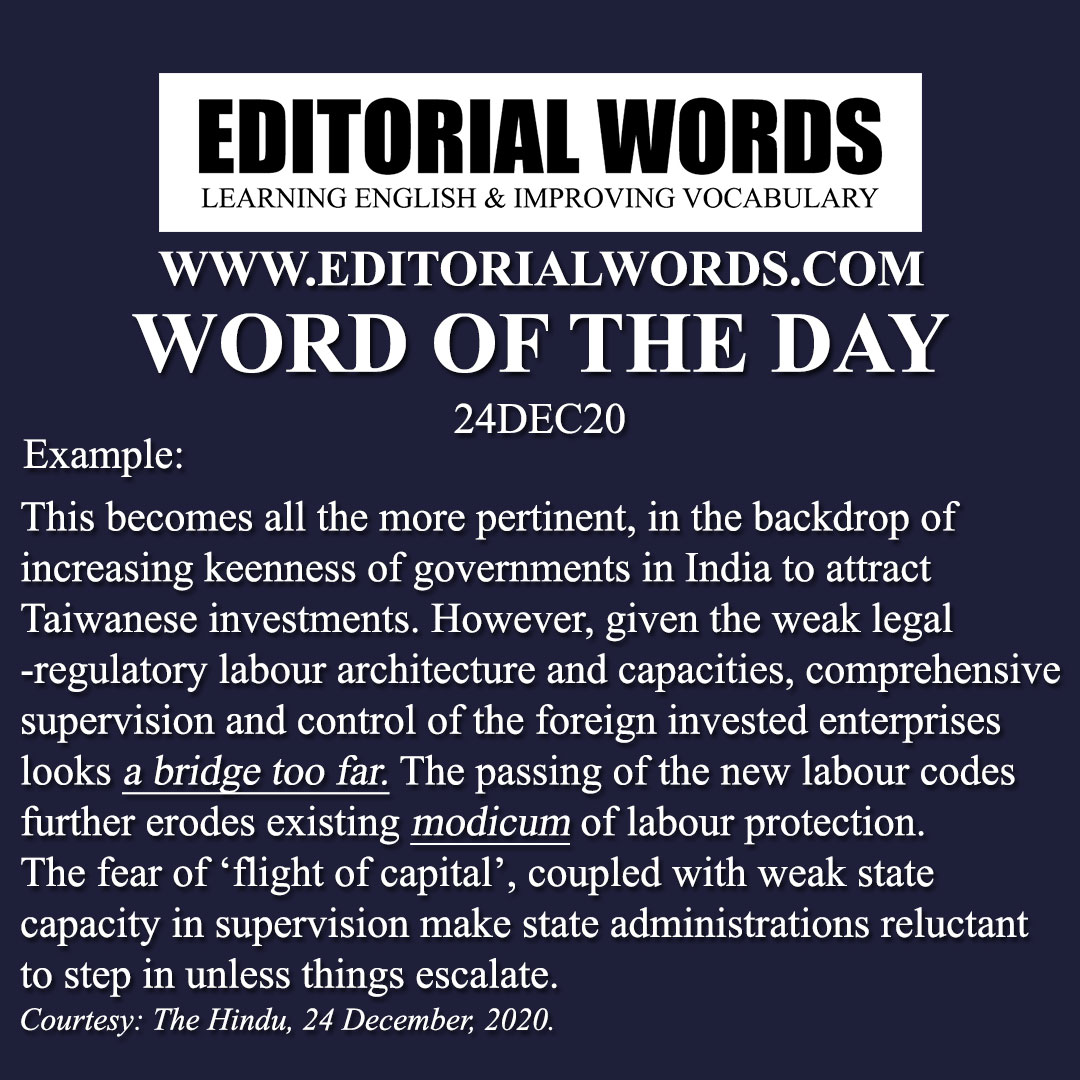 Word of the Day (modicum)-24DEC20