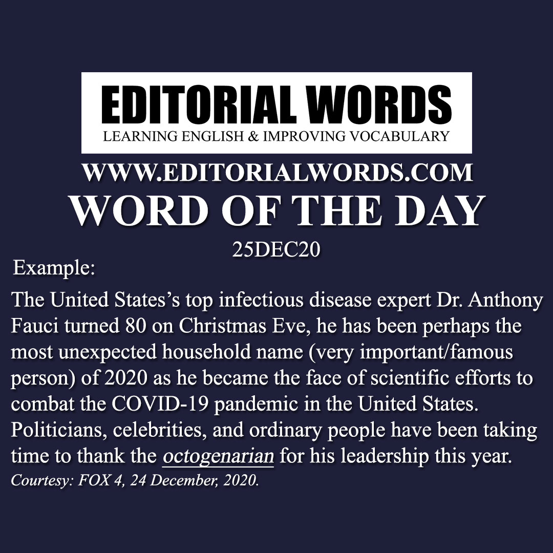 Word of the Day (octogenarian)-25DEC20