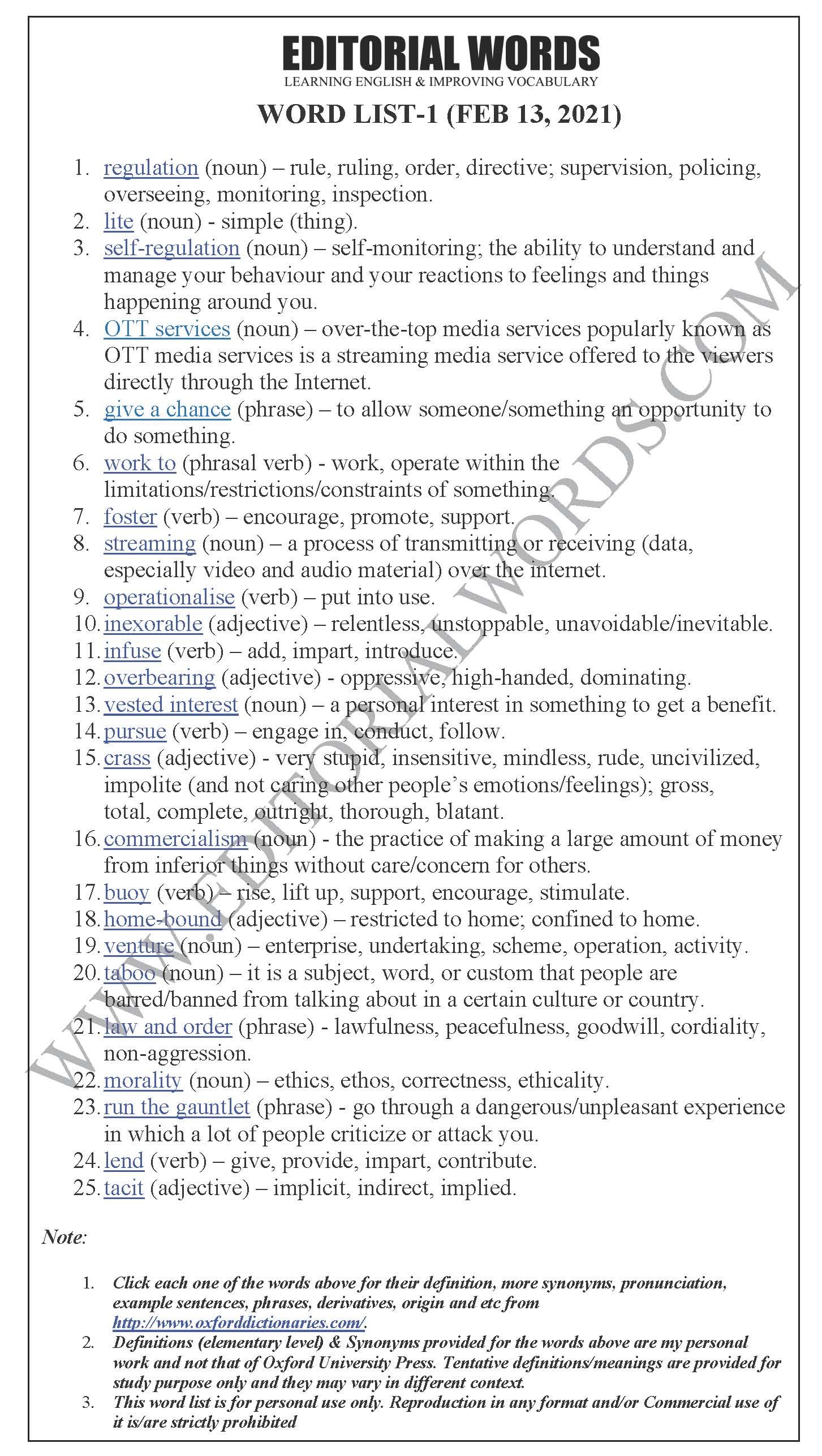 The Hindu Editorial (Regulation lite) – Feb 13, 2021