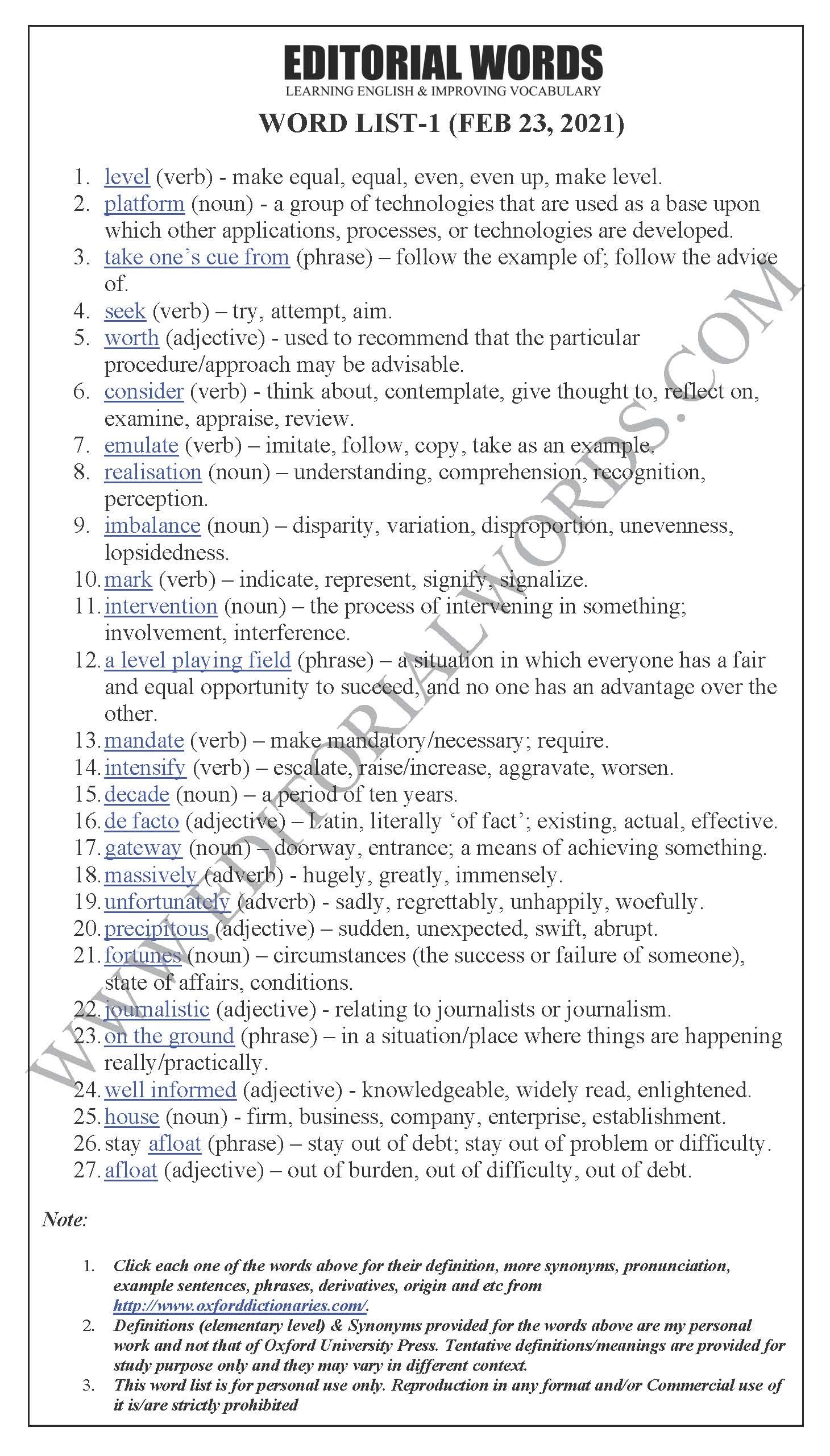 The Hindu Editorial (Level platforms) – Feb 23, 2021