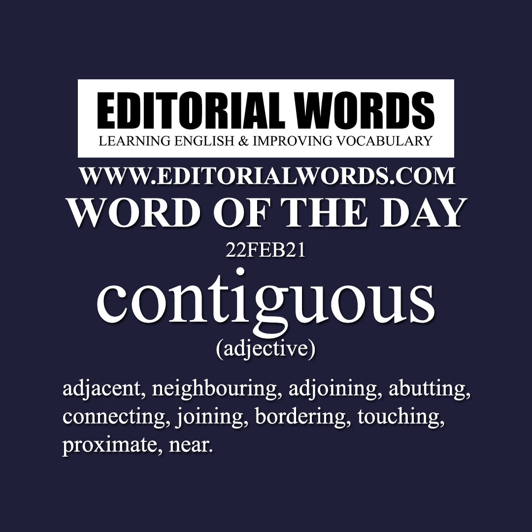 Word of the Day (contiguous)-22FEB21