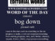 Word of the Day (bog down)-22MAR22