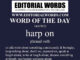 Word of the Day (harp on)-14APR22