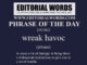 Phrase of the Day (wreak havoc)-25JUN22