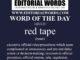 Word of the Day (red tape)-16JUL22