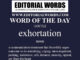 Word of the Day (exhortation)-11OCT22