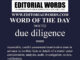 Word of the Day (due diligence)-30OCT22