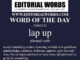 Word of the Day (lap up)-23NOV22