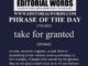 Phrase of the Day (take for granted)-17MAR23