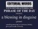 Phrase of the Day (a blessing in disguise)-24MAR23