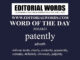 Word of the Day (patently)-20MAR23