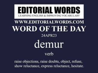 Word of the Day (demur)-24APR23