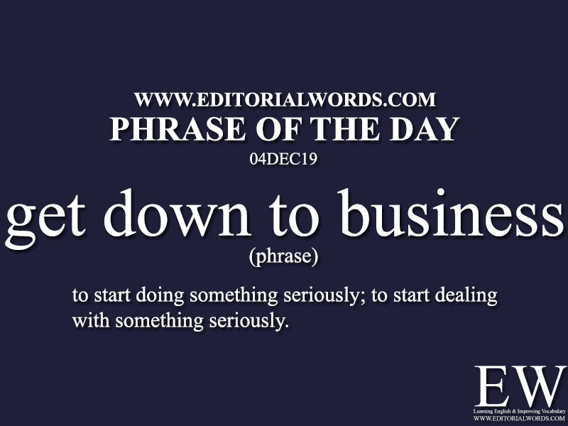 Phrase of the Day-04DEC19-Editorial Words